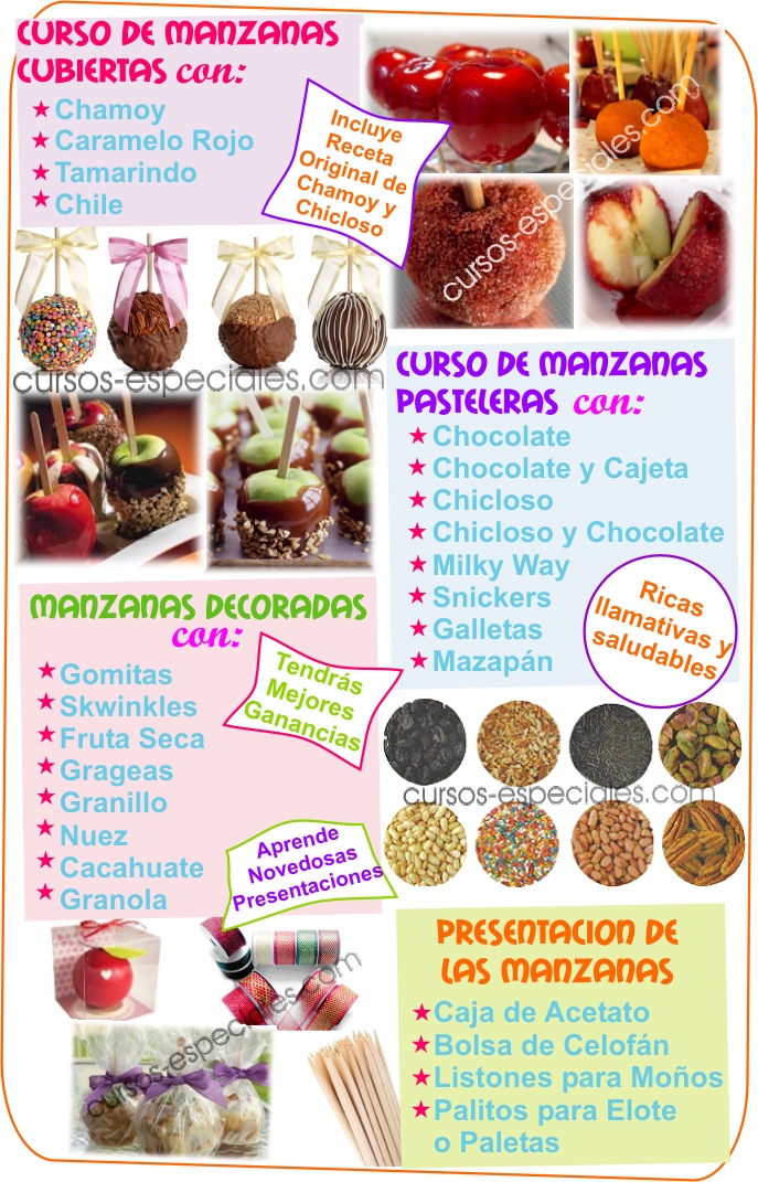 Video Curso Manzanas Cubiertas - con Chamoy, Chocolate